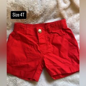 Girls red shorts